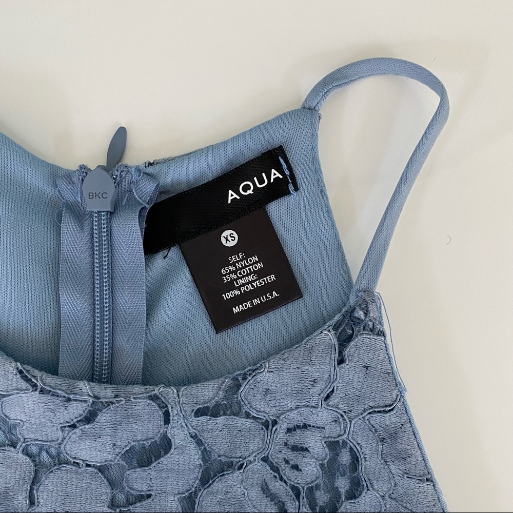 AQUA Light Blue Lace Dress - Picture 2 of 4